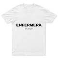 Playera Enfermera de corazón en color Blanco, estampado DTG al frente