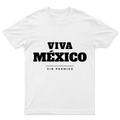 Playera Viva México en color Blanco, estampado DTG al frente