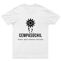 Playera Cempasúchil en color Blanco, estampado DTG al frente