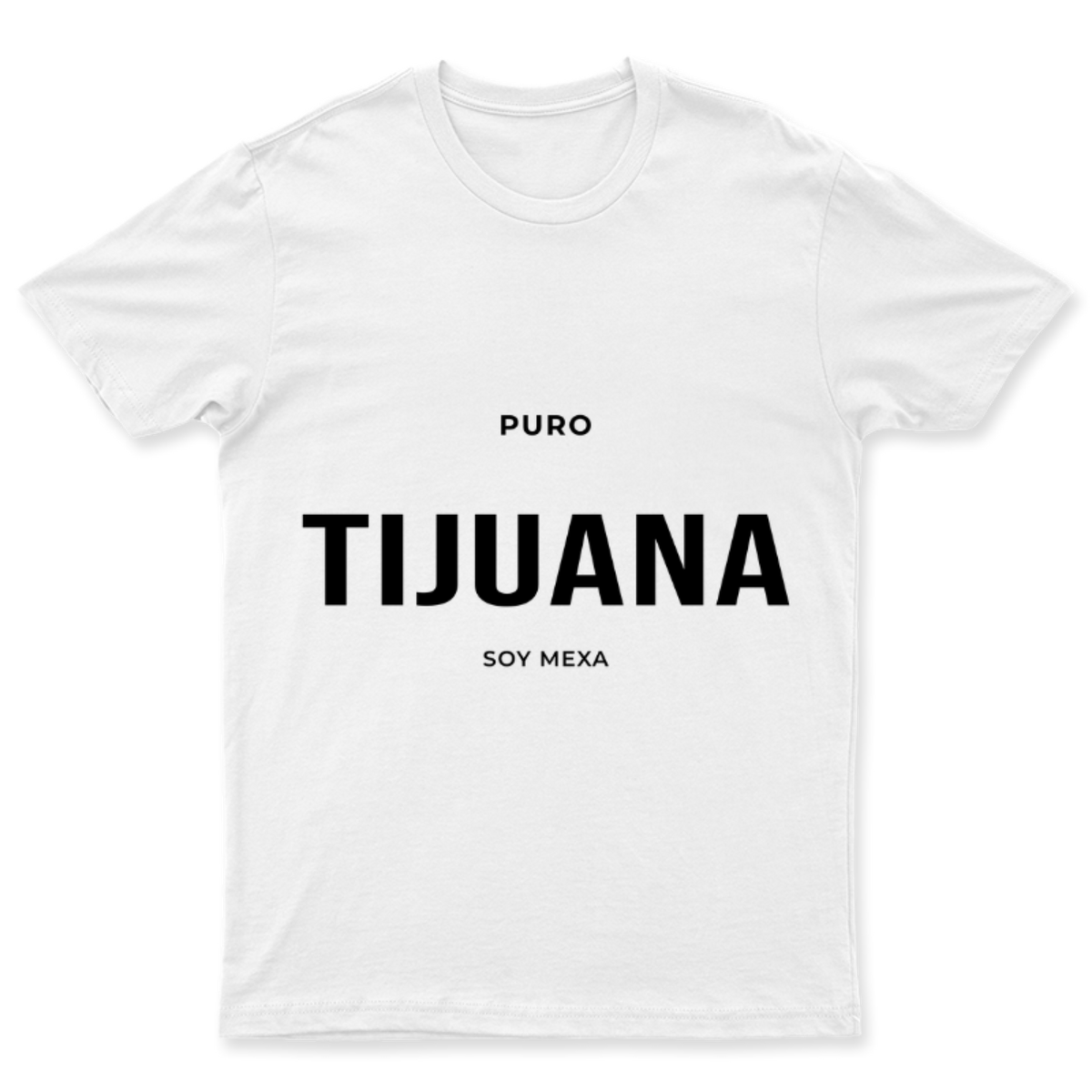 Playera Puro Tijuana en color Blanco, estampado DTG al frente