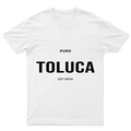 Playera Puro Toluca en color Blanco, estampado DTG al frente