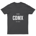 Playera Puro CDMX en color Carbón, estampado DTG al frente