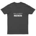 Playera Orgullosamente Ingeniera en color Carbón, estampado DTG al frente