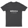 Playera Médica con superpoderes en color Carbón, estampado DTG al frente