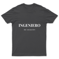 Playera Ingeniero de vocación en color Carbón, estampado DTG al frente