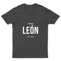 Playera Puro León en color Carbón, estampado DTG al frente