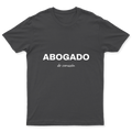 Playera Abogado de corazón en color Carbón, estampado DTG al frente