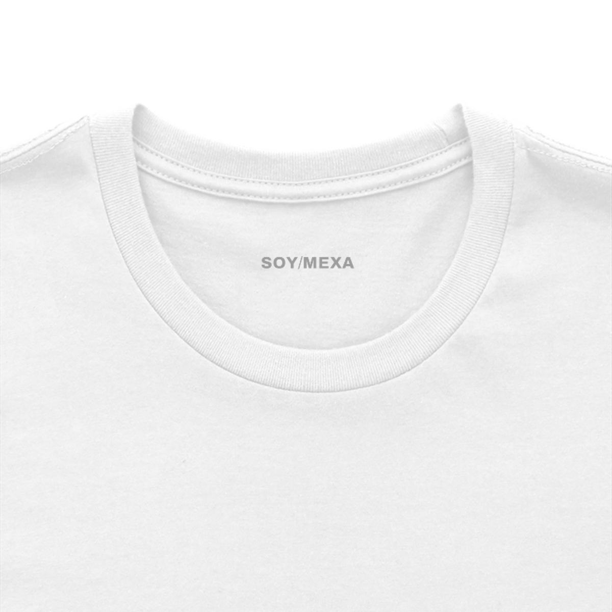 Etiqueta de cuello SoyMexa en playera Toluca: frío con carácter., color Blanco