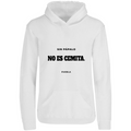 Sudadera con capucha Sin pápalo no es cemita en color Blanco, estampado DTG al frente