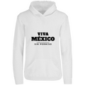 Sudadera con capucha Viva México en color Blanco, estampado DTG al frente