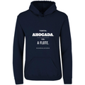Sudadera con capucha Torta ahogada yo a flote en color Marino, estampado DTG al frente